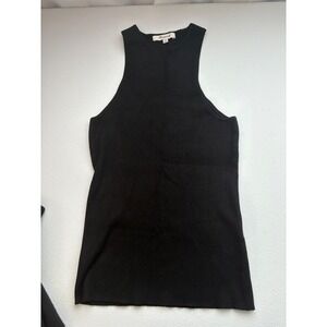 Madewell Ribbed Tank Top Sleeveless Black Casual Basic Top Size S